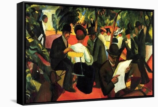 Garden Restaurant-Auguste Macke-Framed Stretched Canvas