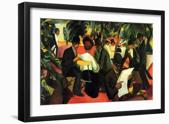 Garden Restaurant-Auguste Macke-Framed Art Print