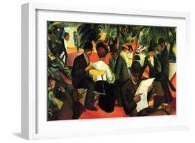 Garden Restaurant-Auguste Macke-Framed Art Print