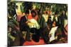 Garden Restaurant-Auguste Macke-Mounted Art Print