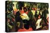 Garden Restaurant-Auguste Macke-Stretched Canvas