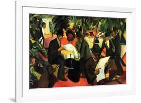 Garden Restaurant-Auguste Macke-Framed Premium Giclee Print