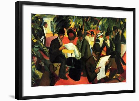 Garden Restaurant-Auguste Macke-Framed Art Print