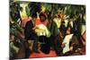 Garden Restaurant-Auguste Macke-Mounted Art Print