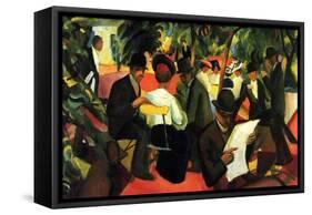 Garden Restaurant-Auguste Macke-Framed Stretched Canvas