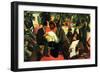 Garden Restaurant-Auguste Macke-Framed Premium Giclee Print