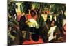 Garden Restaurant-Auguste Macke-Mounted Premium Giclee Print