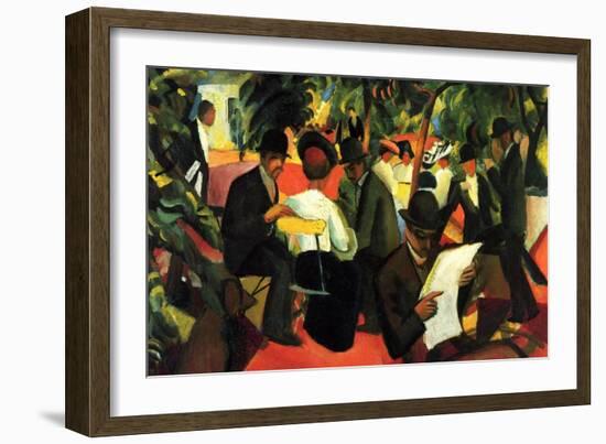 Garden Restaurant-Auguste Macke-Framed Art Print