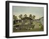 Garden Scene, circa 1820-40-null-Framed Giclee Print