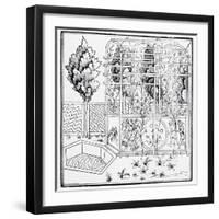 Garden Scene, from Hypnerotomachia Poliphili Attributed to Francesco Colonna-null-Framed Giclee Print