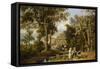 Garden Scene on the Broganza Shore, Rio de Janeiro-William Havell-Framed Stretched Canvas