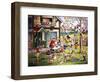 Garden Scene with Children-null-Framed Giclee Print