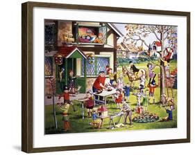 Garden Scene with Children-null-Framed Giclee Print