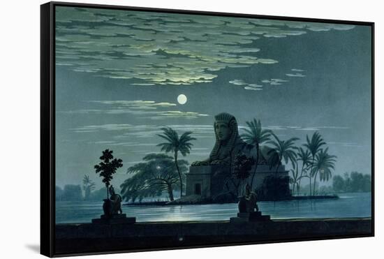 Garden Scene with the Sphinx in Moonlight, Act II Scene 3, Set Design for "The Magic Flute"-Karl Friedrich Schinkel-Framed Stretched Canvas