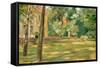 Garden Scene-Max Liebermann-Framed Stretched Canvas