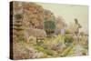 Garden Scene-George Tattersall-Stretched Canvas