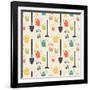 Garden Seamless Pattern-TashaNatasha-Framed Art Print