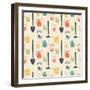 Garden Seamless Pattern-TashaNatasha-Framed Art Print