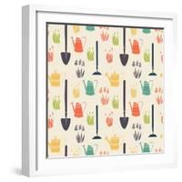 Garden Seamless Pattern-TashaNatasha-Framed Art Print