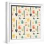 Garden Seamless Pattern-TashaNatasha-Framed Art Print