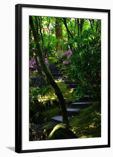 Garden Stairs II-Brian Moore-Framed Photographic Print