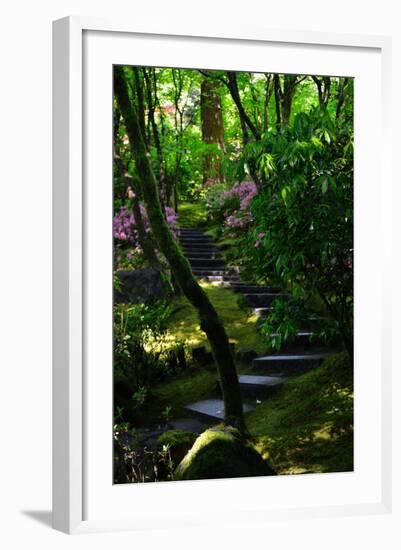 Garden Stairs II-Brian Moore-Framed Photographic Print