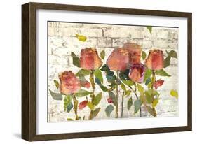 Garden Stems on Brick-Lanie Loreth-Framed Art Print