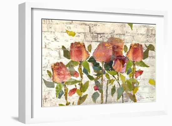 Garden Stems on Brick-Lanie Loreth-Framed Art Print