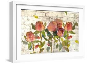 Garden Stems on Brick-Lanie Loreth-Framed Art Print