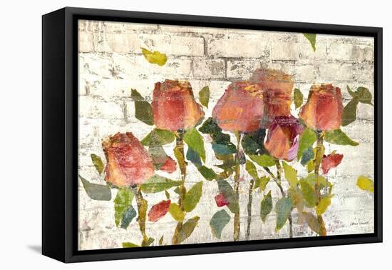 Garden Stems on Brick-Lanie Loreth-Framed Stretched Canvas