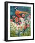 Garden Stork-Blenda Tyvoll-Framed Art Print