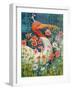 Garden Stork-Blenda Tyvoll-Framed Art Print