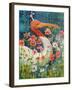 Garden Stork-Blenda Tyvoll-Framed Art Print