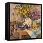 Garden Table-Allayn Stevens-Framed Stretched Canvas