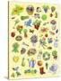 Garden Theme-Geraldine Aikman-Stretched Canvas