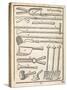 Garden Tools, from 'The Dutch Gardener' by Johann Van Der Groen, Published 1699 (Engraving)-Dutch-Stretched Canvas