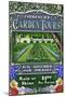 Garden Tours - Vintage Sign-Lantern Press-Mounted Art Print