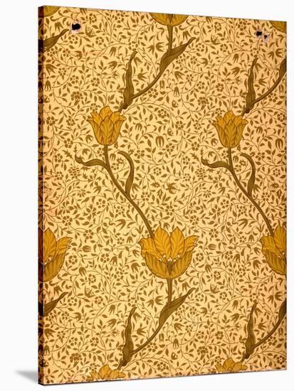 'Garden Tulip' Wallpaper Design, 1885 (Colour Woodblock Print on Paper)-William Morris-Stretched Canvas