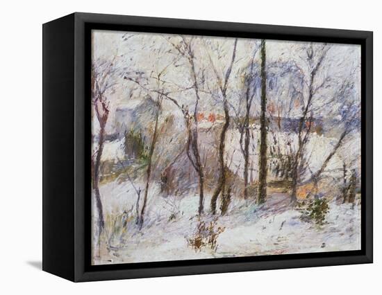 Garden under Snow, 1879-Paul Gauguin-Framed Stretched Canvas