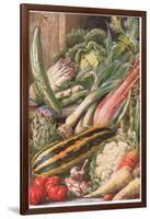 Garden Vegetables, Illustration from 'Garden Ways and Garden Days'-Louis Fairfax Muckley-Framed Giclee Print