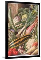 Garden Vegetables, Illustration from 'Garden Ways and Garden Days'-Louis Fairfax Muckley-Framed Giclee Print