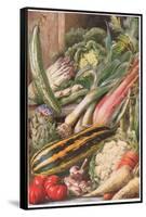 Garden Vegetables, Illustration from 'Garden Ways and Garden Days'-Louis Fairfax Muckley-Framed Stretched Canvas