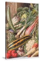 Garden Vegetables, Illustration from 'Garden Ways and Garden Days'-Louis Fairfax Muckley-Stretched Canvas