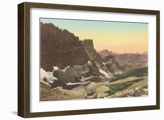 Garden Wall, Glacier National Park, Montana-null-Framed Art Print