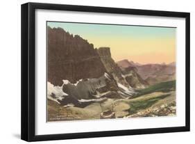 Garden Wall, Glacier National Park, Montana-null-Framed Art Print