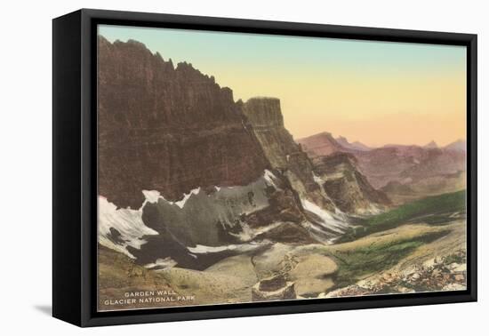 Garden Wall, Glacier National Park, Montana-null-Framed Stretched Canvas