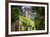 Garden with a Medieval Tower-George Oze-Framed Photographic Print