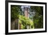 Garden with a Medieval Tower-George Oze-Framed Photographic Print