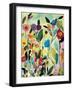 Garden with Blue Tulips-Kim Parker-Framed Giclee Print