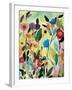 Garden with Blue Tulips-Kim Parker-Framed Giclee Print